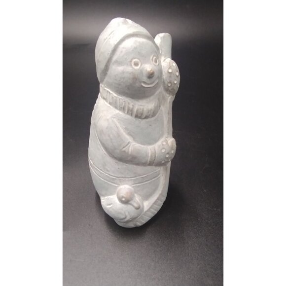 Vintage Isabel Bloom Snowman  Sculpture Signed and Dated 2000 - Picture 9 of 16